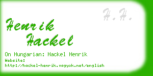 henrik hackel business card